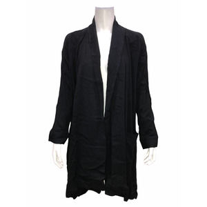 H by Halston Open Front Topper with Crossover Back Details Black Size 4